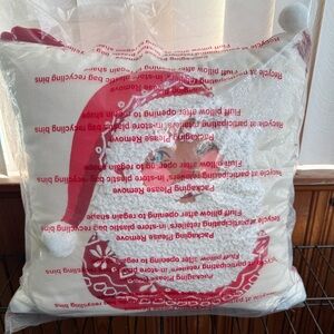 Christmas Red and White Santa Pillow